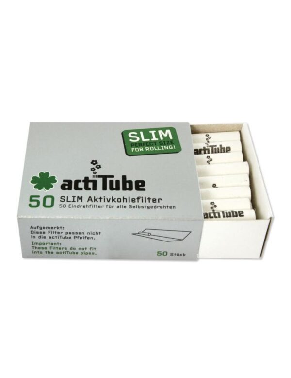 Actitube Aktivkohlefilter Slim, 0.6cm 50 Stück